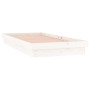 Estructura de cama con LED madera maciza blanca 100x200 cm de , Camas y somieres - Ref: Foro24-819963, Precio: 138,51 €, Desc...