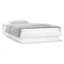 Estructura de cama con LED madera maciza blanca 100x200 cm de , Camas y somieres - Ref: Foro24-819963, Precio: 138,51 €, Desc...