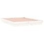 Estructura de cama con LED madera maciza blanca 120x200 cm de , Camas y somieres - Ref: Foro24-819968, Precio: 160,47 €, Desc...