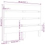 Cabecero de cama madera maciza de pino 90x3x80 cm de , Cabeceros y pies de cama - Ref: Foro24-821327, Precio: 41,04 €, Descue...