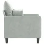 Sillón de terciopelo gris claro 60 cm de , Sofás - Ref: Foro24-359283, Precio: 140,59 €, Descuento: %