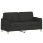 Sofá de 2 plazas de tela negro 140 cm de , Sofás - Ref: Foro24-359482, Precio: 225,29 €, Descuento: %