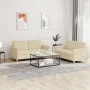 Sofa set with cushions 2 pieces cream fabric by , Sofas - Ref: Foro24-3202088, Price: 408,85 €, Discount: %