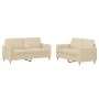 Juego de sofás con cojines 2 piezas tela crema de , Sofás - Ref: Foro24-3202088, Precio: 408,85 €, Descuento: %