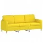 Juego de sofás con cojines 3 piezas tela amarillo claro de , Sofás - Ref: Foro24-3202131, Precio: 503,14 €, Descuento: %