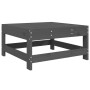 Taburete de jardín de madera maciza de pino gris de , Sofás modulares de exterior - Ref: Foro24-825487, Precio: 69,96 €, Desc...