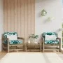Garden armchairs 2 units impregnated pine wood by , Modular outdoor sofas - Ref: Foro24-825498, Price: 99,20 €, Discount: %