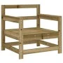 Garden armchairs 2 units impregnated pine wood by , Modular outdoor sofas - Ref: Foro24-825498, Price: 99,20 €, Discount: %