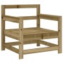 Sillones de jardín 2 unidades madera impregnada de pino de , Sofás modulares de exterior - Ref: Foro24-825498, Precio: 100,14...
