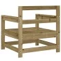 Garden armchairs 2 units impregnated pine wood by , Modular outdoor sofas - Ref: Foro24-825498, Price: 99,20 €, Discount: %