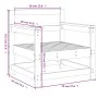 Garden armchairs 2 units impregnated pine wood by , Modular outdoor sofas - Ref: Foro24-825498, Price: 99,20 €, Discount: %