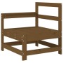 Juego de muebles jardín 3 pzas madera maciza pino marrón miel de , Sofás modulares de exterior - Ref: Foro24-825523, Precio: ...