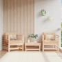 Sillones de jardín 2 unidades madera maciza de pino de , Sofás modulares de exterior - Ref: Foro24-825625, Precio: 107,53 €, ...