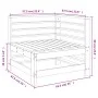 Garden corner sofa impregnated solid wood by , Modular outdoor sofas - Ref: Foro24-825610, Price: 75,13 €, Discount: %