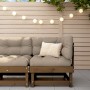 Sofá de esquina de madera maciza de pino marrón miel de , Sofás modulares de exterior - Ref: Foro24-825369, Precio: 72,70 €, ...
