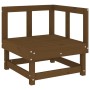 Sofá de esquina de madera maciza de pino marrón miel de , Sofás modulares de exterior - Ref: Foro24-825369, Precio: 72,70 €, ...