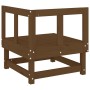 Sofá de esquina de madera maciza de pino marrón miel de , Sofás modulares de exterior - Ref: Foro24-825369, Precio: 72,70 €, ...