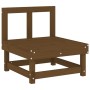 Sofá central de madera maciza de pino marrón miel de , Sofás modulares de exterior - Ref: Foro24-825376, Precio: 66,79 €, Des...