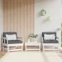 Sillones de jardín 2 unidades madera maciza pino blanco de , Sofás modulares de exterior - Ref: Foro24-825388, Precio: 99,21 ...