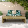 Taburete de jardín madera de pino impregnada 120x80 cm de , Sofás modulares de exterior - Ref: Foro24-825757, Precio: 97,89 €...