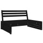 Sofá central de jardín madera maciza de pino negro 120x80 cm de , Sofás modulares de exterior - Ref: Foro24-825748, Precio: 1...