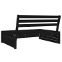 Sofá central de jardín madera maciza de pino negro 120x80 cm de , Sofás modulares de exterior - Ref: Foro24-825748, Precio: 1...