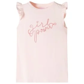 Camiseta infantil de manga volante rosa suave 140 de , Camisetas para niños - Ref: Foro24-11318, Precio: 8,19 €, Descuento: %