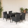 Set de muebles jardín 5 pzas con cojines ratán sintético negro en Conjuntos de jardín | Comprar online en Foru.es