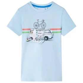 Camiseta infantil azul claro 128 de , Camisetas para niños - Ref: Foro24-12042, Precio: 8,32 €, Descuento: %