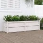 Jardinera de madera maciza de pino blanca 180x50x50 cm de , Maceteros y jardineras - Ref: Foro24-837505, Precio: 184,17 €, De...
