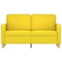 Sofá de 2 plazas de tela amarillo claro 120 cm de , Sofás - Ref: Foro24-359475, Precio: 202,71 €, Descuento: %