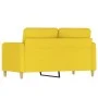 Sofá de 2 plazas de tela amarillo claro 120 cm de , Sofás - Ref: Foro24-359475, Precio: 199,65 €, Descuento: %