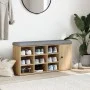 Shoe bench engineered wood Sonoma oak 102x32x50 cm by , Benches for halls and storage - Ref: Foro24-835091, Price: 88,84 €, D...