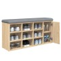 Banco zapatero madera de ingeniería roble Sonoma 102x32x50 cm de , Bancos para recibidores y almacenamiento - Ref: Foro24-835...
