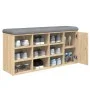 Shoe bench engineered wood Sonoma oak 102x32x50 cm by , Benches for halls and storage - Ref: Foro24-835091, Price: 88,84 €, D...