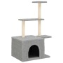 Rascador para gatos con postes de sisal gris claro 110 cm de , Mobiliario para gatos - Ref: Foro24-172104, Precio: 27,49 €, D...