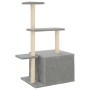 Rascador para gatos con postes de sisal gris claro 110 cm de , Mobiliario para gatos - Ref: Foro24-172104, Precio: 27,49 €, D...