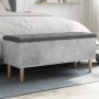 Concrete gray engineered wood storage bench 102x42x46 cm by , Benches for halls and storage - Ref: Foro24-835085, Price: 92,9...