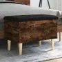 Bench with storage engineered wood smoked oak 62x42x46cm by , Benches for halls and storage - Ref: Foro24-835072, Price: 54,3...