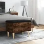 Bench with storage engineered wood smoked oak 62x42x46cm by , Benches for halls and storage - Ref: Foro24-835072, Price: 54,3...