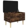 Bench with storage engineered wood smoked oak 62x42x46cm by , Benches for halls and storage - Ref: Foro24-835072, Price: 54,3...