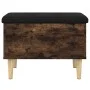 Bench with storage engineered wood smoked oak 62x42x46cm by , Benches for halls and storage - Ref: Foro24-835072, Price: 54,3...