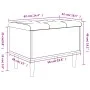 Bench with storage engineered wood smoked oak 62x42x46cm by , Benches for halls and storage - Ref: Foro24-835072, Price: 54,3...