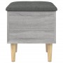 Banco con almacenaje madera ingeniería gris Sonoma 42x42x46 cm de , Bancos para recibidores y almacenamiento - Ref: Foro24-83...