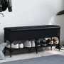Schwarze Schuhbank aus Holzwerkstoff, 102 x 32 x 45 cm von , Bänke für Hallen und Lager - Ref: Foro24-835177, Preis: 76,86 €,...