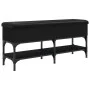 Schwarze Schuhbank aus Holzwerkstoff, 102 x 32 x 45 cm von , Bänke für Hallen und Lager - Ref: Foro24-835177, Preis: 76,86 €,...