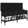 Schwarze Schuhbank aus Holzwerkstoff, 102 x 32 x 45 cm von , Bänke für Hallen und Lager - Ref: Foro24-835177, Preis: 76,86 €,...