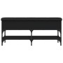 Banco zapatero madera de ingeniería negro 102x32x45 cm de , Bancos para recibidores y almacenamiento - Ref: Foro24-835177, Pr...