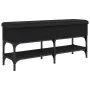 Schwarze Schuhbank aus Holzwerkstoff, 102 x 32 x 45 cm von , Bänke für Hallen und Lager - Ref: Foro24-835177, Preis: 76,86 €,...