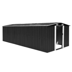 Caseta de jardín metal antracita 257x580x181 cm de vidaXL, Cobertizos - Ref: Foro24-143354, Precio: 703,22 €, Descuento: %